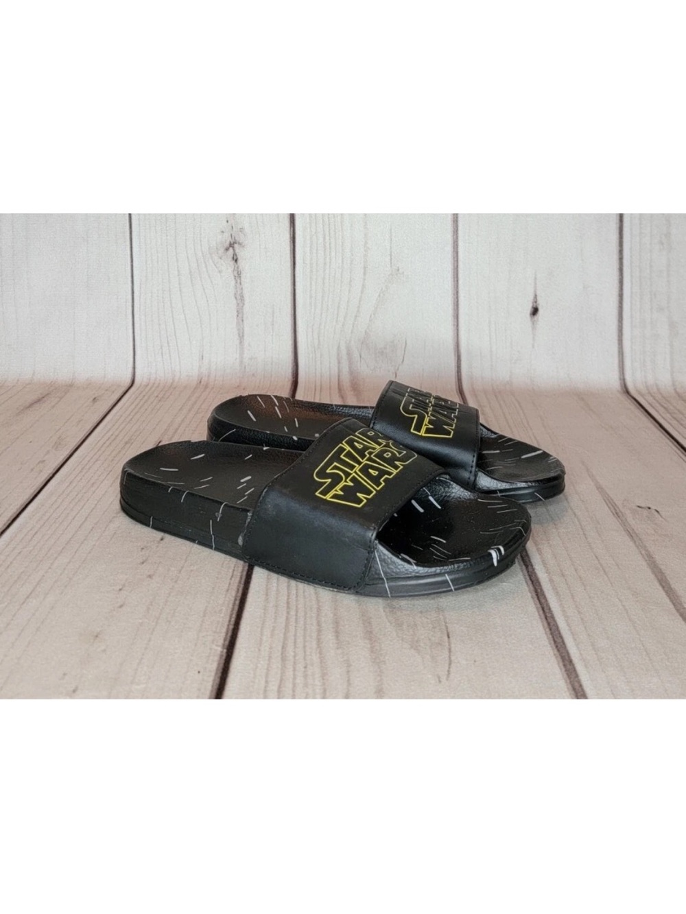 Star Wars Slides Slippers Pool Shoes Black H&M Size Men's Size 8.5/9 - 41/42 EU